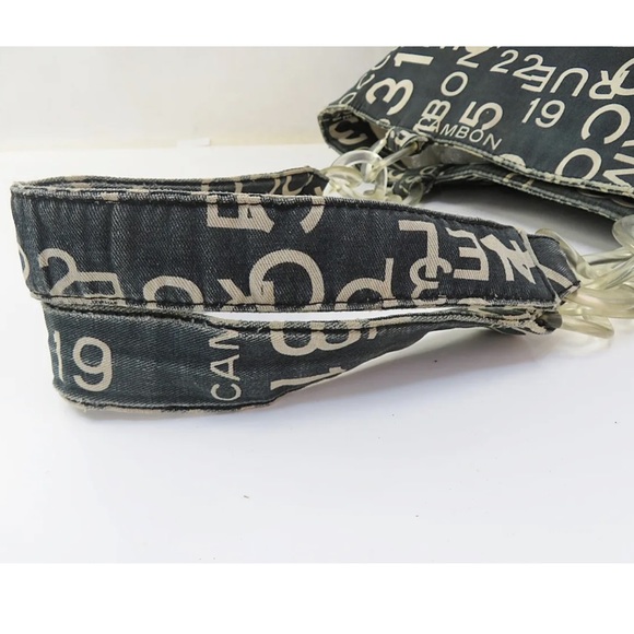 Auth Rare 🦄 CHANEL Black 31 Coco Rue Cambon Canvas Shoulder Tote Bag - Picture 5 of 12